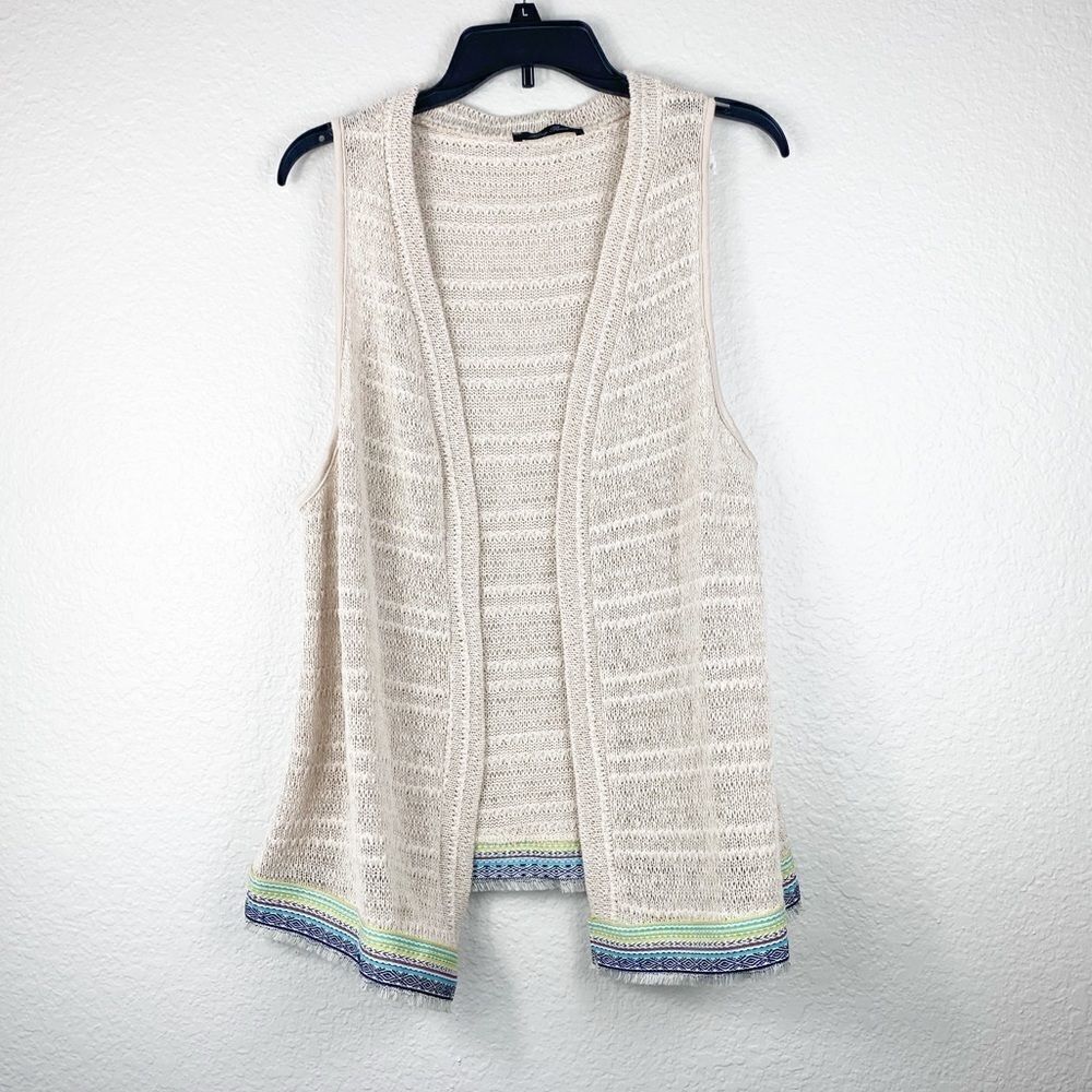 🔹4/$25 — Cream colored Open Vest Cardigan